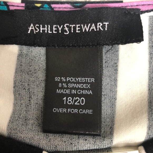 Ashley Stewart Abstract Floral Keyhole Stretch Sheath Dress 20 - Picture 6 of 7